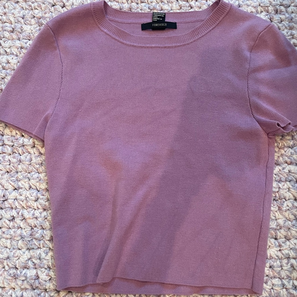 Forever 21  Fitted Crop T-Shirt